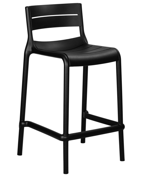 Стул NESSA черный, пластик, твердое сиденье, без подлокотников