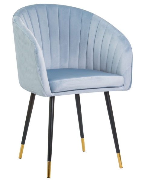 Стул обеденный MARY серо-голубой велюр 1922-6