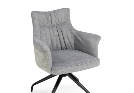 Стул на металлокаркасе Kaser 360 крутящийся серый, черный