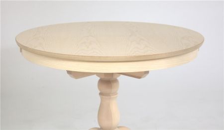 Раздвижной стол Круглый 90 беленый дуб