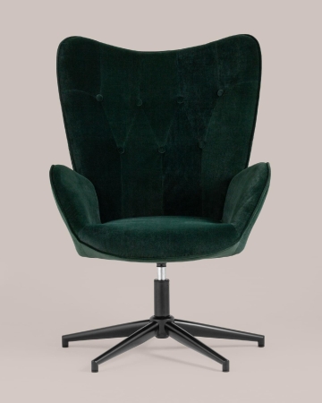 Кресло Филадельфия велюр изумрудный ножка черная