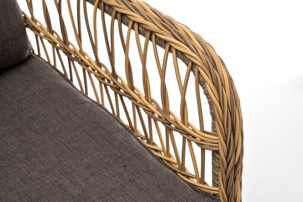 "Цесена" кресло плетеное из искусственного ротанга, соломенный