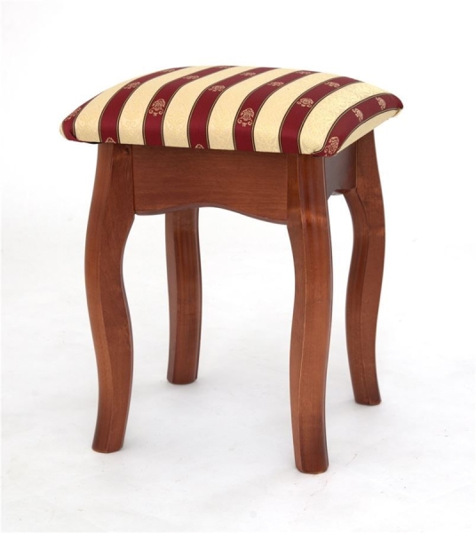 Табурет бордовый полоска махагон 30, 1-НЦ №1