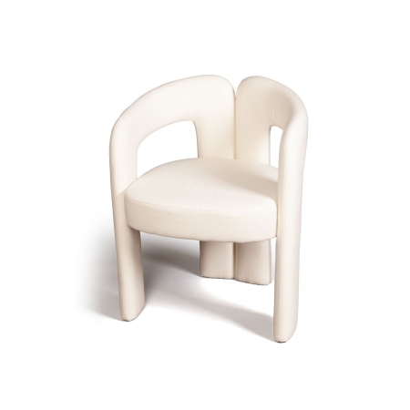 Полукресло Angie, ткань, велюр молочный