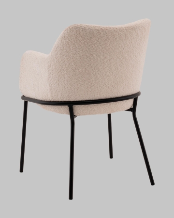 Стул с подлокотниками Кози new ткань букле молочный