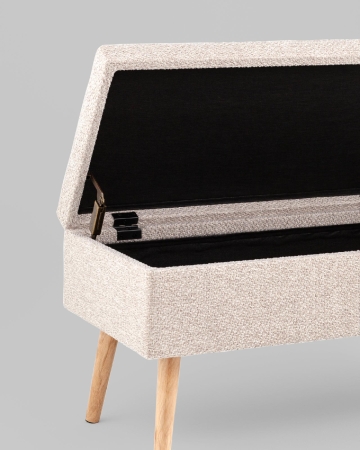 Банкетка Сторми с ящиком серо-бежевый