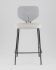 Стул полубарный Masey серый с серой экокожей