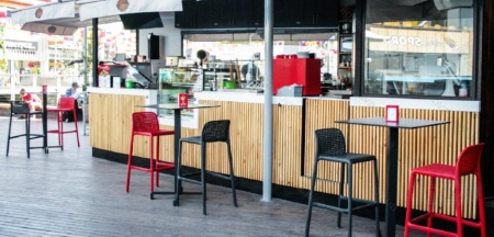 Стул пластиковый барный Lido антрацит