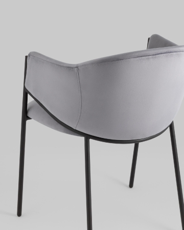 Стул Brace велюр серый