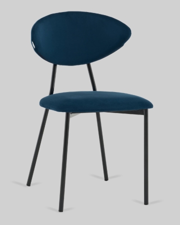 Стул обеденный Квинси велюр синий