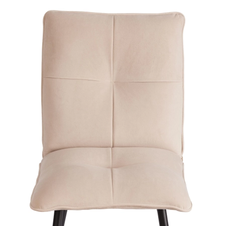 Стул обеденный Sweet бежевый, ткань и металл, мягкое сиденье, без подлокотников