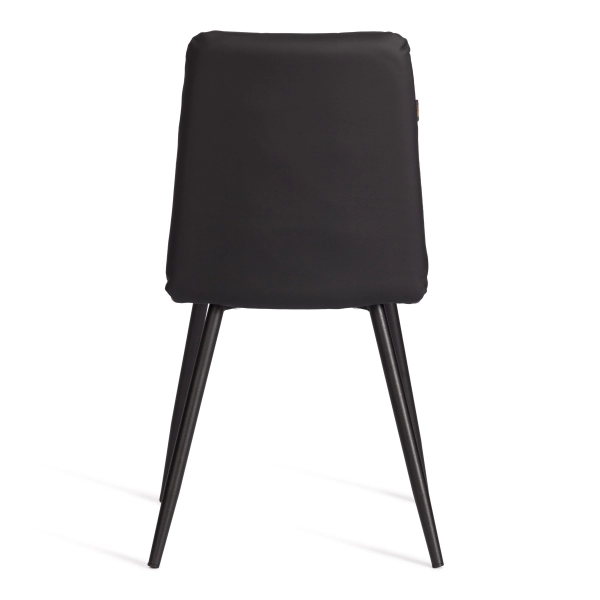 Стул обеденный Asti черный, экокожа и металл, мягкое сиденье, без подлокотников