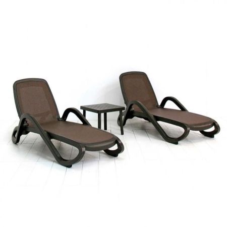 Столик пластиковый для лежака Rodi коричневый