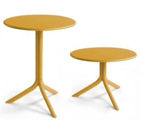 Стол пластиковый обеденный Spritz + Spritz Mini горчичный