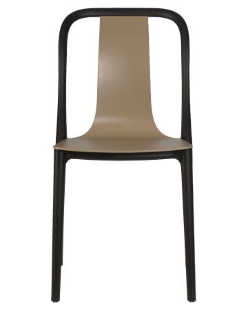 Стул обеденный ADAM черный, бежевый