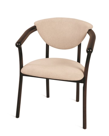 Кресло венское "Виенна" темный тон, бежевый М02