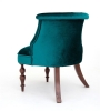 Деревянное кресло Бархат изумрудное с темными ножками