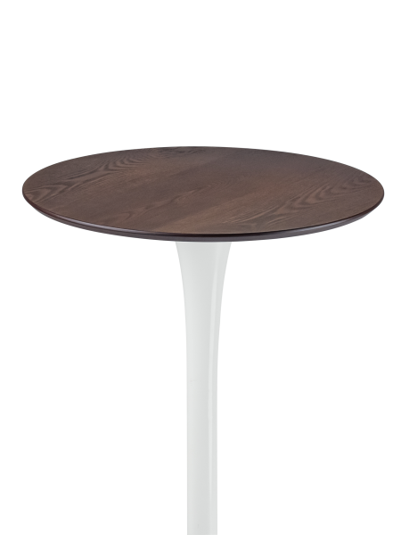 Барный стол Tulip style белый каркас столешница орех