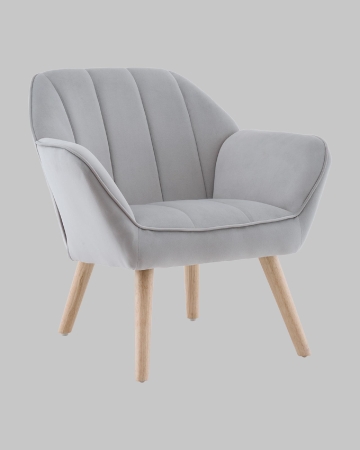 Кресло Руди серебряное