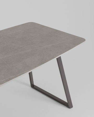 Стол обеденный Vermont 140*80 см керамика темная ножки серые