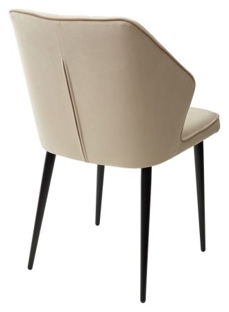 Стул SEATTLE-V бежевый #5 велюр, черный каркас