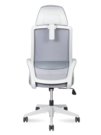 Кресло офисное Pino серый, ткань и пластик, мягкое сиденье, с подлокотниками