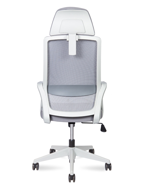 Кресло офисное Pino серый, ткань и пластик, мягкое сиденье, с подлокотниками