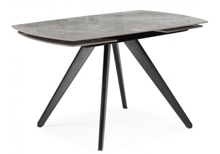 Керамический стол Silvi 120(180)x80 серый, черный