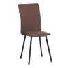 Стул обеденный La Rousse коричневая ткань, черные ножки