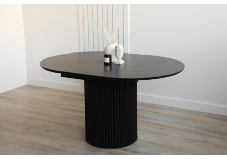 Керамический стол Стивен 100(140) shakespeare black, черный