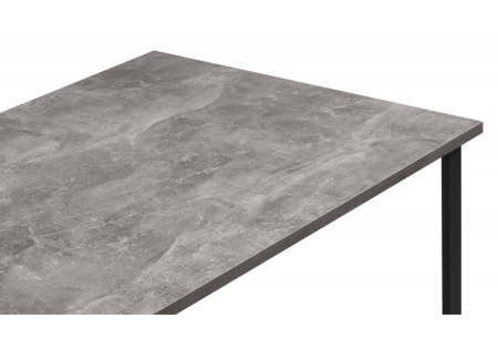 Стол деревянный Лиман 117 х 77 бетон светлый, черный матовый