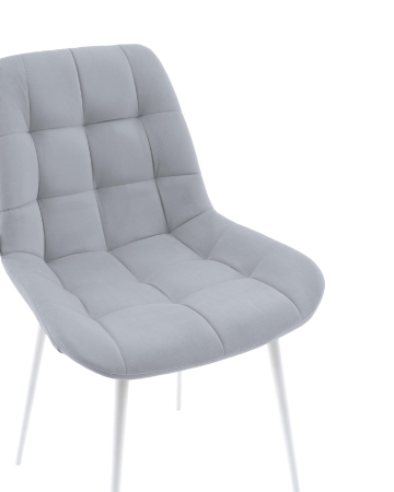 Стул Флекс N светло-серый белые ножки