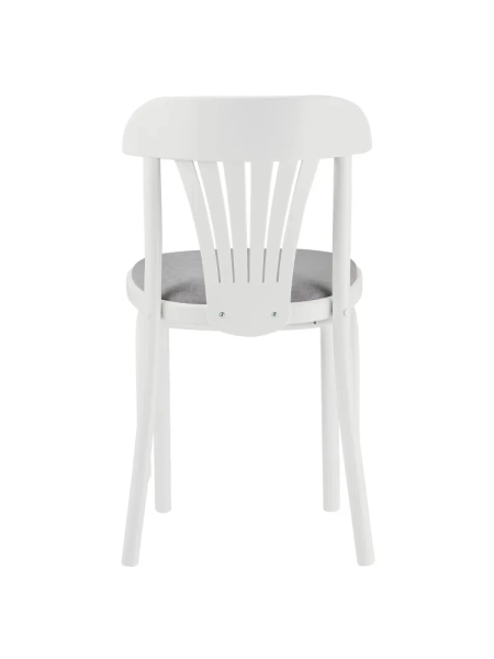 Стул Астра с мягким сиденьем белая эмаль, ткань RS15