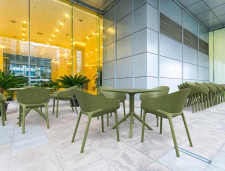 Кресло пластиковое Sky Pro оливковое