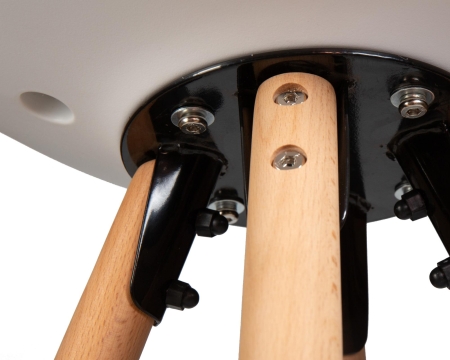 Набор 2 шт Стул полубарный RONNI, ножки светлый бук, белый (ZL-W-02)