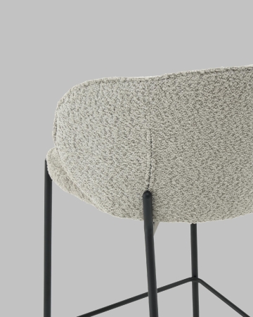 Стул полубарный Тисдейл букле светло-зеленый