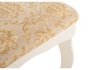 Банкетка Амадео молочная с узором на сиденье