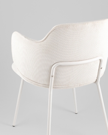 Стул обеденный Eira вельвет белый