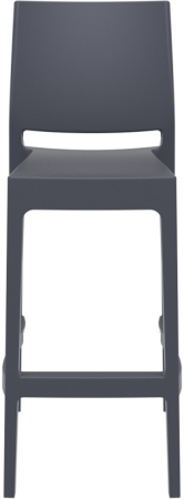 Стул пластиковый барный Siesta Contract Maya Bar 75 темно-серый