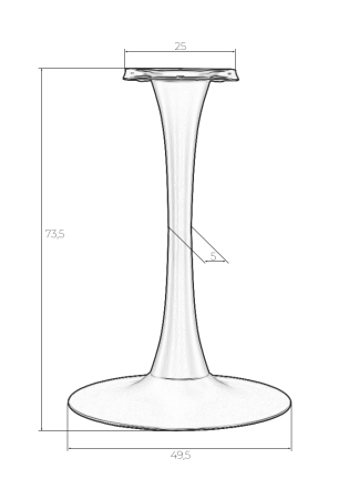 Подстолье обеденное JIM черное