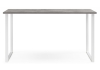 Стол деревянный Лиман 140 x 80 бетон светлый, белый матовый