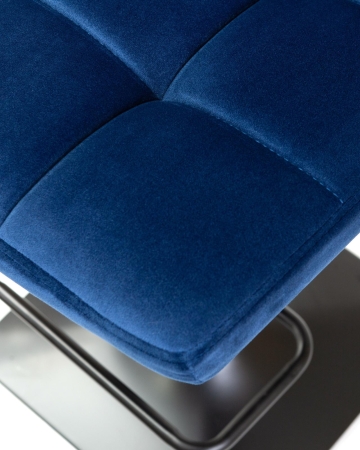 Набор 2 шт Стул барный DOMINIC, синий велюр (MJ9-117)