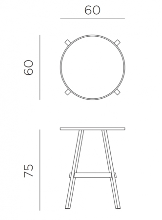 Стол пластиковый обеденный Combo 60 терракотовый