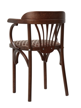 Деревянный стул Венский темный тон с мягким сиденьем из ткани