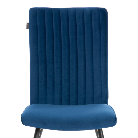Стул обеденный Monte Carlo синий с черными ножками
