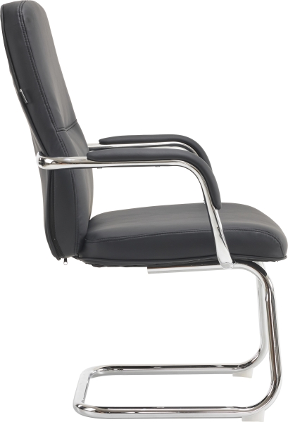 Кресло для посетителей Vesta CF экокожа черный
