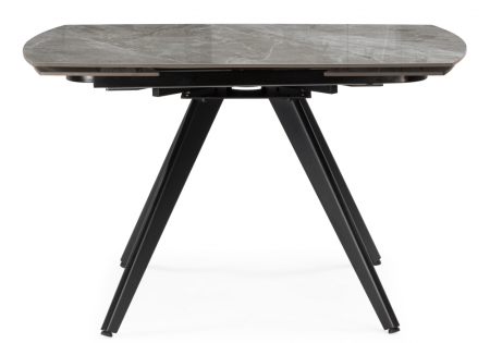 Керамический стол Silvi 120(180)x80 серый, черный