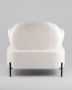 Кресло Кэнди ткань букле белый