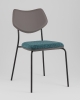 Стул обеденный Casey темно-бирюзовый с серой экокожей