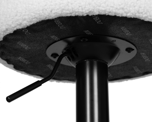 Табурет барный TEDDY BLACK белый букле 13